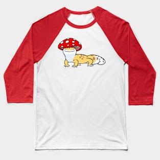 Smiling Leopard Gecko Mushie Baseball T-Shirt